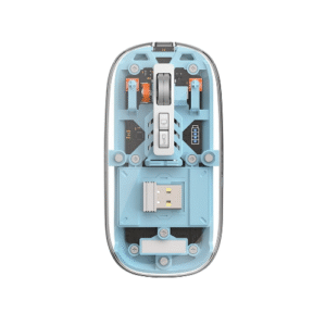 Trendy Hot Selling WIWU Crystal Transparent Wireless Mouse- Sky Blue Color