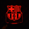 GearUP Acrylic Multicolor Night Lamp – FC Barcelona – White
