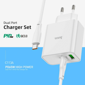 Hoco PD65W Type-C+USB QC3.0 Fast Charger (C113A)